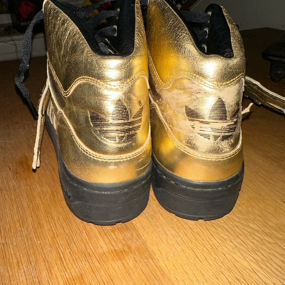 Jeremy Scott vintage Rare gold Addidas size 8.5 - Picture 5 of 5